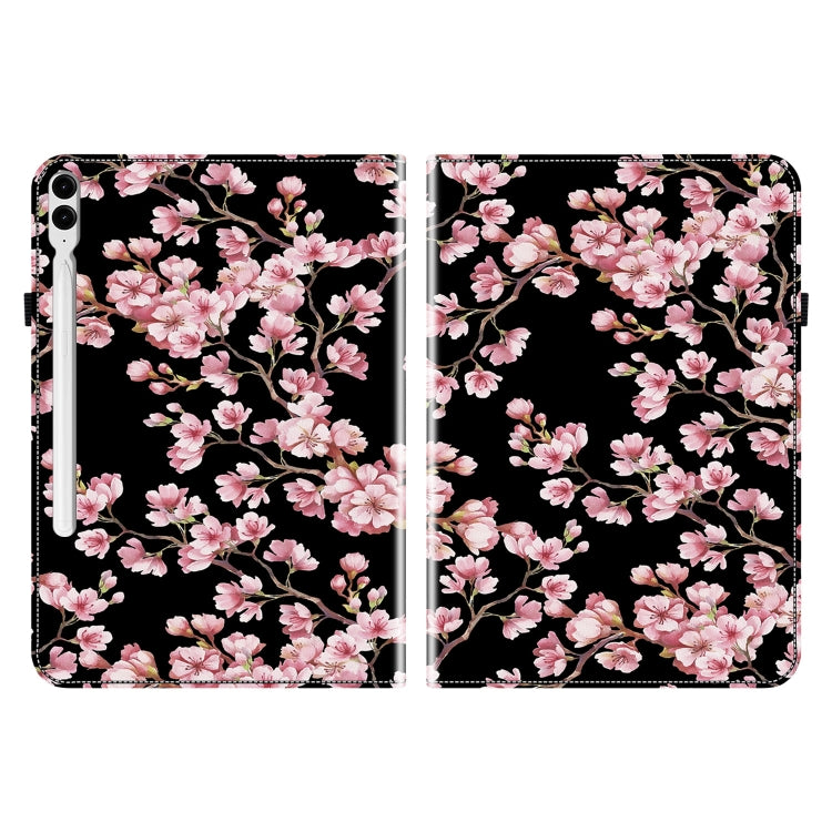 For Samsung Galaxy Tab S9+ / S9 FE+ Crystal Texture Painted Leather Tablet Case(Plum Bossom)