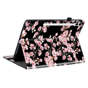 For Samsung Galaxy Tab S9+ / S9 FE+ Crystal Texture Painted Leather Tablet Case(Plum Bossom)