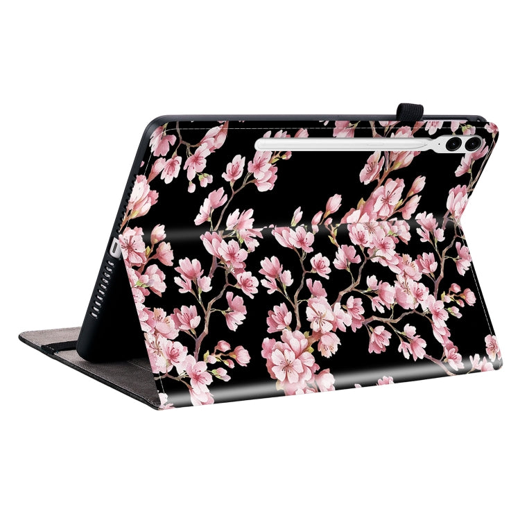 For Samsung Galaxy Tab S9+ / S9 FE+ Crystal Texture Painted Leather Tablet Case(Plum Bossom)