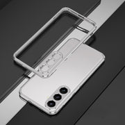 For Samsung Galaxy S24+ 5G Aurora Series Lens Protector + Metal Frame Phone Case(Silver)