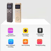 JNN X26 Mini Portable Voice Recorder with OLED Screen, Memory:8GB(Metal Gray)