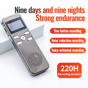 JNN X26 Mini Portable Voice Recorder with OLED Screen, Memory:8GB(Metal Gray)