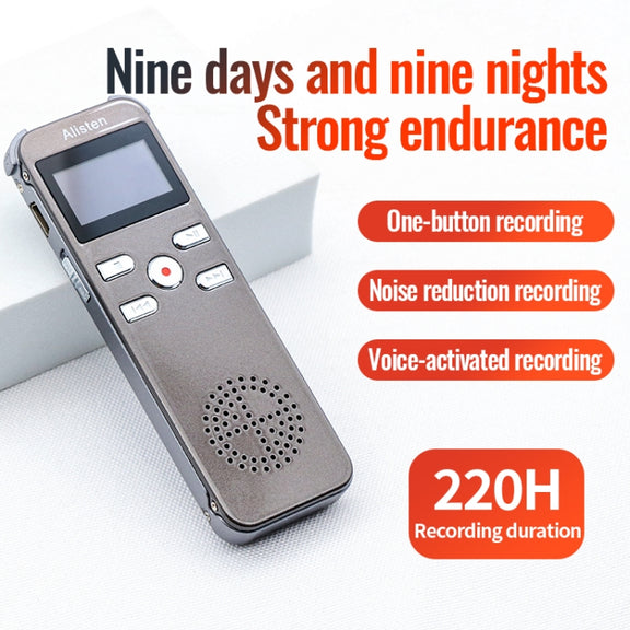 JNN X26 Mini Portable Voice Recorder with OLED Screen, Memory:8GB(Metal Gray)