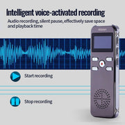 JNN X26 Mini Portable Voice Recorder with OLED Screen, Memory:8GB(Metal Gray)