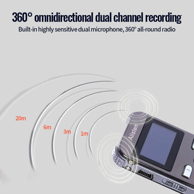 JNN X26 Mini Portable Voice Recorder with OLED Screen, Memory:8GB(Gold)