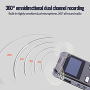 JNN X26 Mini Portable Voice Recorder with OLED Screen, Memory:8GB(Metal Gray)