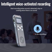 JNN X26 Mini Portable Voice Recorder with OLED Screen, Memory:8GB(Metal Gray)