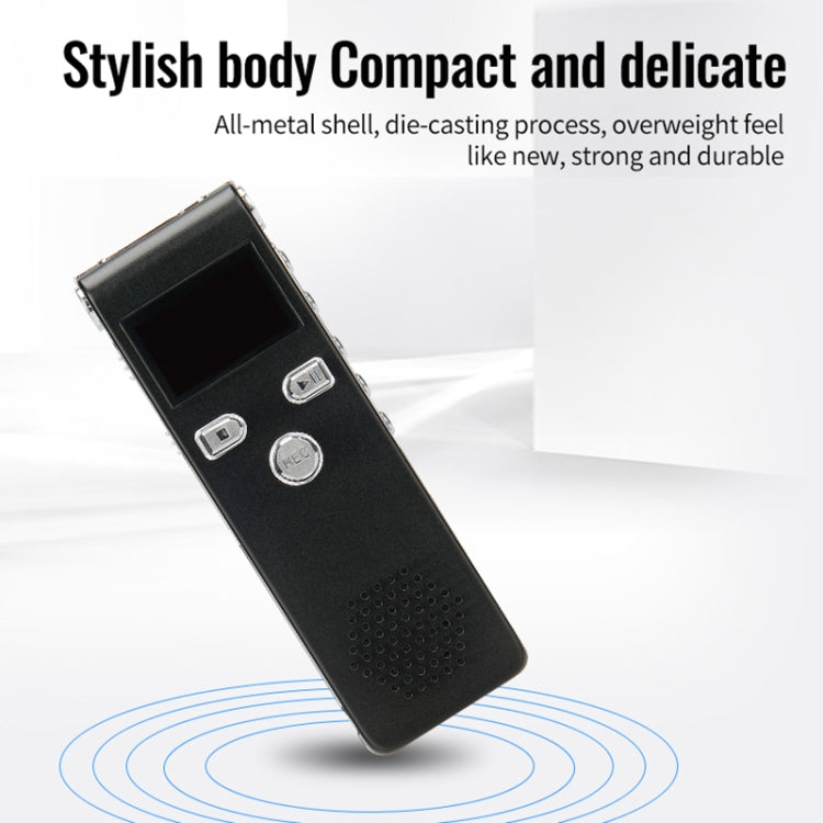 JNN X18 Mini Smart HD Noise Cancelling Voice Recorder, Memory:8GB(Black)