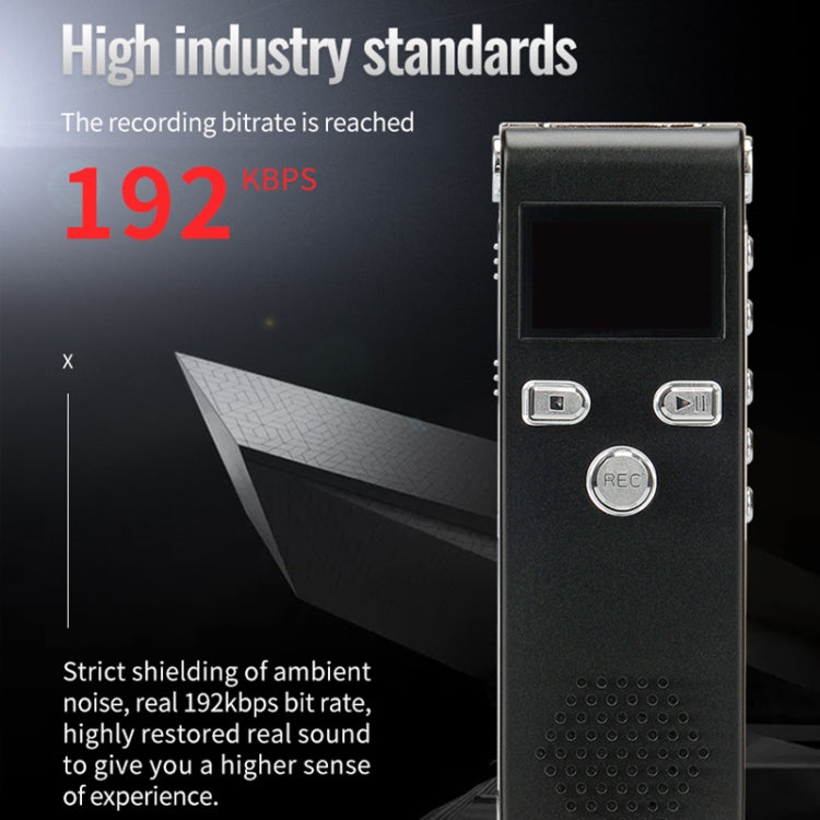 JNN X18 Mini Smart HD Noise Cancelling Voice Recorder, Memory:8GB(Black)