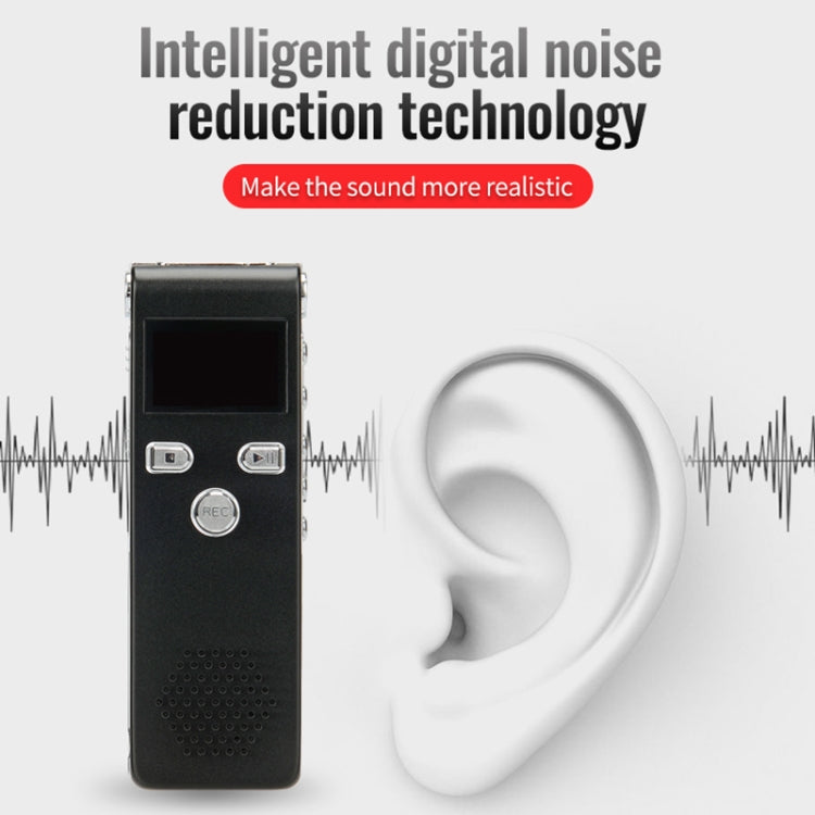JNN X18 Mini Smart HD Noise Cancelling Voice Recorder, Memory:8GB(Black)