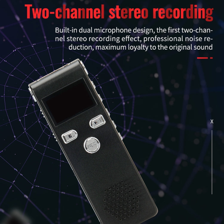 JNN X18 Mini Smart HD Noise Cancelling Voice Recorder, Memory:8GB(Black)
