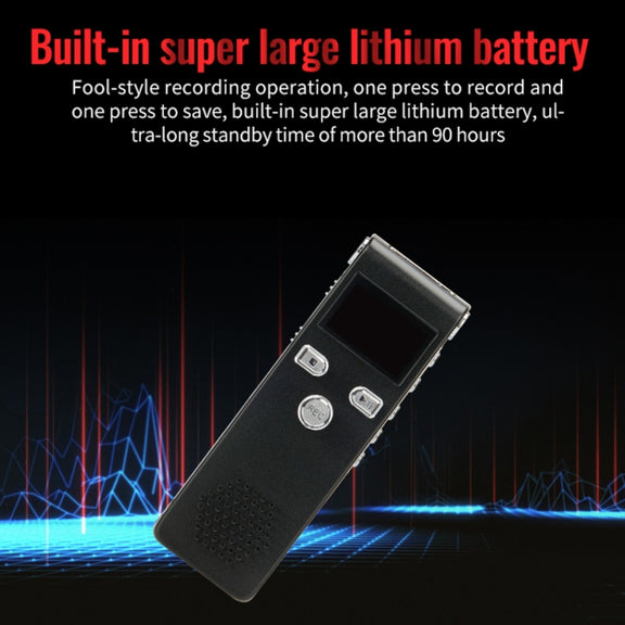JNN X18 Mini Smart HD Noise Cancelling Voice Recorder, Memory:8GB(Black)