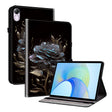 For Honor Pad X8 Pro / X9 2023 Crystal Texture Painted Leather Tablet Case(Black Rose) - Honor by PMC TechLife | Online Shopping South Africa | PMC TechLife | Buy Now Pay Later Mobicred