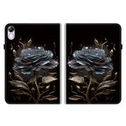 For Honor Pad X8 Pro / X9 2023 Crystal Texture Painted Leather Tablet Case(Black Rose)