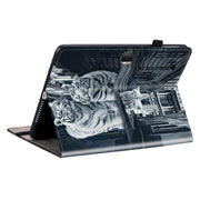 For Honor Pad 9 12.1 Crystal Texture Painted Leather Tablet Case(Cat Reflection Tiger)