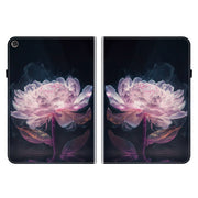 For Huawei MatePad T 10s / Enjoy Tablet 2 Crystal Texture Painted Leather Smart Tablet Case(Purple Peony)