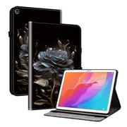 For Huawei MatePad T 10s / Enjoy Tablet 2 Crystal Texture Painted Leather Smart Tablet Case(Black Rose)