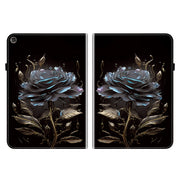 For Huawei MatePad T 10s / Enjoy Tablet 2 Crystal Texture Painted Leather Smart Tablet Case(Black Rose)