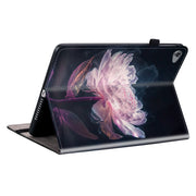 For Huawei MediaPad M5 Lite 10 / C5 10.1 Crystal Texture Painted Leather Smart Tablet Case(Purple Peony)