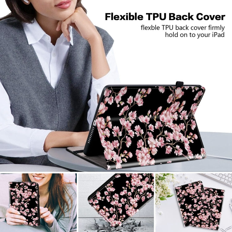 For OPPO Pad Air Crystal Texture Painted Leather Tablet Case(Plum Bossom)