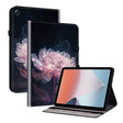 For OPPO Pad Air Crystal Texture Painted Leather Tablet Case(Purple Peony) - free shipping - PMC TechLife - Order now!