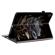 For OPPO Pad Air Crystal Texture Painted Leather Tablet Case(Black Rose)