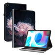 For Realme Pad 10.4 Crystal Texture Painted Leather Tablet Case(Purple Peony) - Realme by PMC TechLife | Online Shopping South Africa | PMC TechLife | Buy Now Pay Later Mobicred