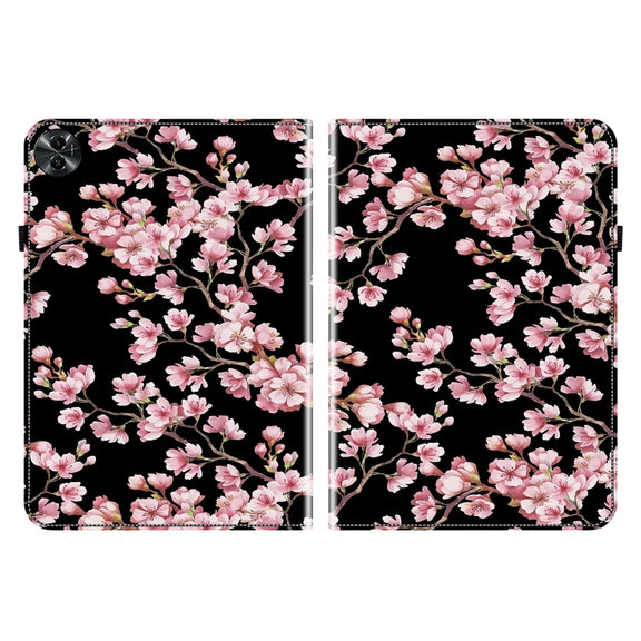 For Realme Pad 2 11.5 Crystal Texture Painted Leather Tablet Case(Plum Bossom)