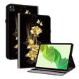 For Realme Pad 2 11.5 Crystal Texture Painted Leather Tablet Case(Gold Butterfly Rose) - Realme by PMC TechLife | Online Shopping South Africa | PMC TechLife | Buy Now Pay Later Mobicred