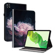 For Realme Pad 2 11.5 Crystal Texture Painted Leather Tablet Case(Purple Peony) - Realme by PMC TechLife | Online Shopping South Africa | PMC TechLife | Buy Now Pay Later Mobicred