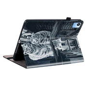 For Realme Pad X Crystal Texture Painted Leather Tablet Case(Cat Reflection Tiger)