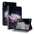 For Nokia T20 10.4 2021 Crystal Texture Painted Leather Tablet Case(Purple Peony) - Nokia by PMC TechLife | Online Shopping South Africa | PMC TechLife | Buy Now Pay Later Mobicred