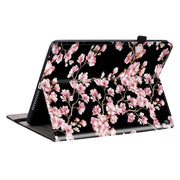 For Amazon Fire HD 10 2019/2017 Crystal Texture Painted Leather Smart Tablet Case(Plum Bossom)