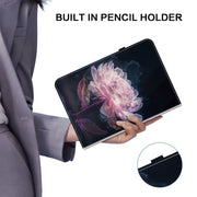 For Amazon Fire HD 10 2019/2017 Crystal Texture Painted Leather Smart Tablet Case(Purple Peony)
