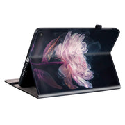 For Amazon Fire HD10 / HD10 Plus 2021 Crystal Texture Painted Leather Smart Tablet Case(Purple Peony)