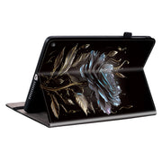 For Amazon Fire HD10 / HD10 Plus 2021 Crystal Texture Painted Leather Smart Tablet Case(Black Rose)