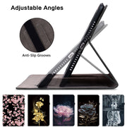 For Amazon Fire HD10 / HD10 Plus 2021 Crystal Texture Painted Leather Smart Tablet Case(Cat Reflection Tiger)
