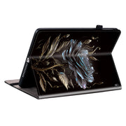 For Amazon Fire HD10 2023 Crystal Texture Painted Leather Tablet Case(Black Rose)