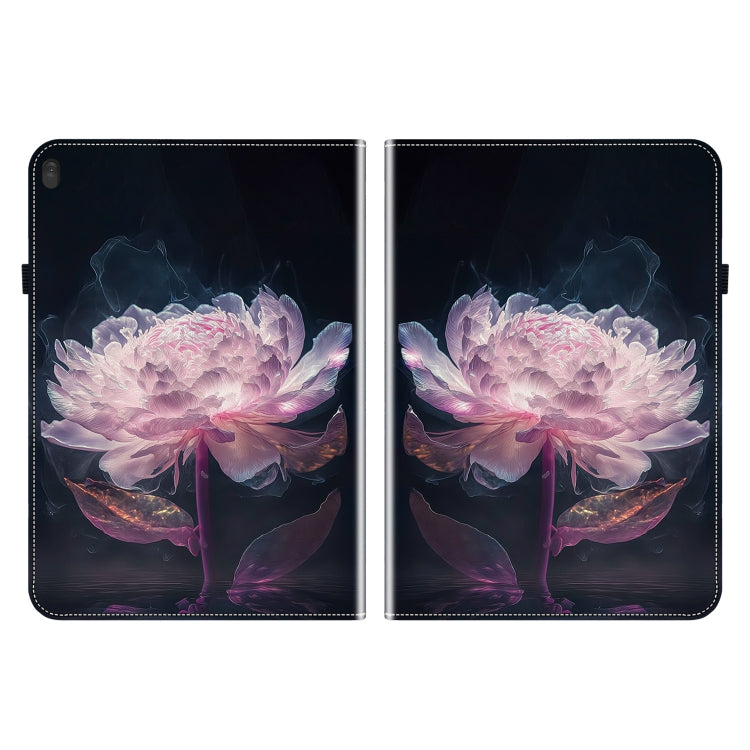 For Lenovo Tab M10 X605 / M10 HD X505 Crystal Texture Painted Leather Tablet Case(Purple Peony)