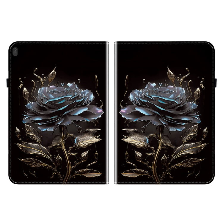 For Lenovo Tab M10 X605 / M10 HD X505 Crystal Texture Painted Leather Tablet Case(Black Rose)