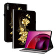 For Lenovo Tab M10 5G 2023 Crystal Texture Painted Leather Tablet Case(Gold Butterfly Rose) - Lenovo by PMC TechLife | Online Shopping South Africa | PMC TechLife | Buy Now Pay Later Mobicred