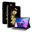 For Lenovo Tab M10 10.1 3rd Gen Crystal Texture Painted Leather Tablet Case(Gold Butterfly Rose) - Lenovo by PMC TechLife | Online Shopping South Africa | PMC TechLife | Buy Now Pay Later Mobicred