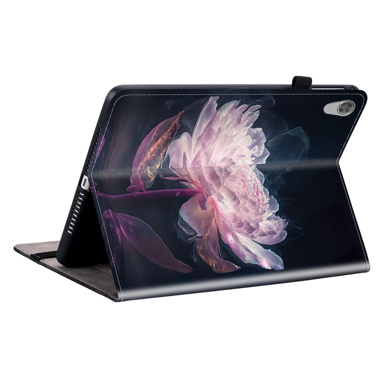 For Lenovo Tab M10 HD Gen2 Crystal Texture Painted Leather Tablet Case(Purple Peony)