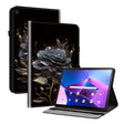 For Lenovo Tab M10 Plus HD 10.6 3rd Gen Crystal Texture Painted Leather Tablet Case(Black Rose) - Lenovo by PMC TechLife | Online Shopping South Africa | PMC TechLife | Buy Now Pay Later Mobicred