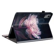 For Lenovo Tab M11/ Xiaoxin Pad 11 2024 Crystal Texture Painted Leather Tablet Case(Purple Peony)