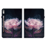 For Lenovo Tab P11 Pro Gen 2 11.2 Crystal Texture Painted Leather Tablet Case(Purple Peony)