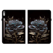 For Lenovo Tab P11 Pro Gen 2 11.2 Crystal Texture Painted Leather Tablet Case(Black Rose)