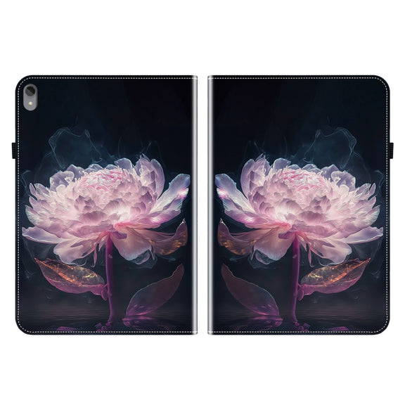For Lenovo Tab P11 / Xiaoxin Pad Plus Crystal Texture Painted Leather Tablet Case(Purple Peony)