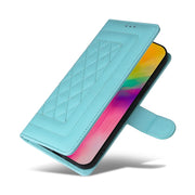 For iPhone 16 Pro Diamond Lattice Leather Flip Phone Case(Mint Green)