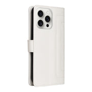 For iPhone 16 Pro Max Diamond Lattice Leather Flip Phone Case(White)